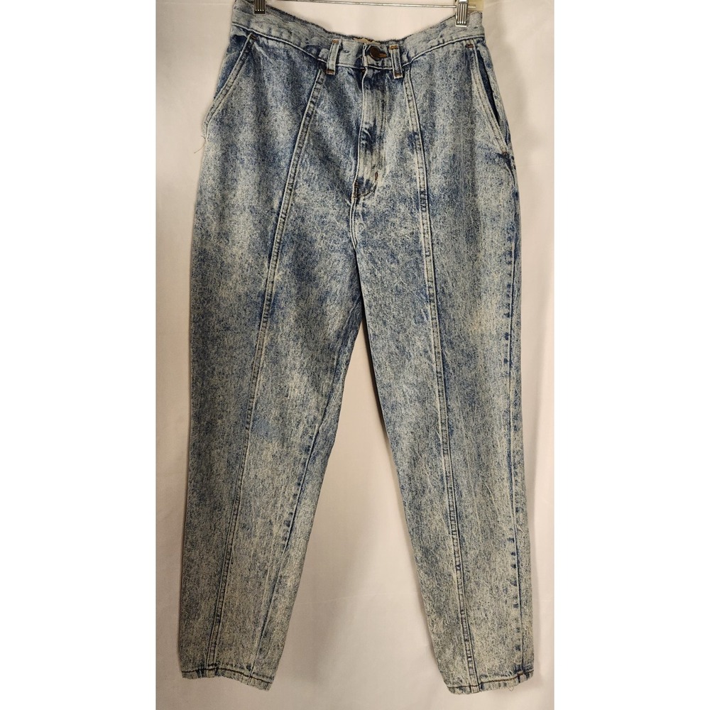 80s Denim Republic Acid Wash Jeans High Waist Tapered 15/16